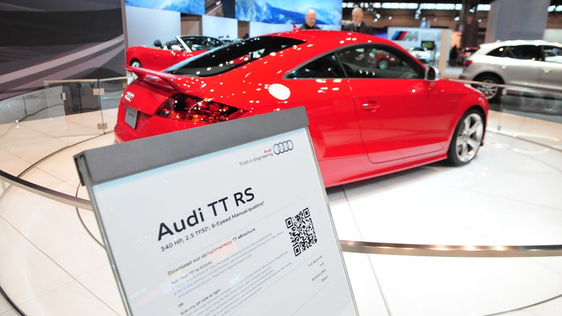 Illustration for article titled Audi TT-RS comes in from the Chicago cold